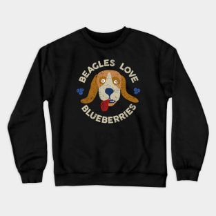 Fantastic Mr Fox - Beagles Love Blueberries - Weathered Dog - Circle Crewneck Sweatshirt
